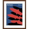 thumbnail image 2 of Art.com State Poster WA Washington Giclee Print, Brown Frame Wall Art, 17" x 21", 2 of 5