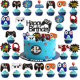 thumbnail image 1 of Cake Toppers Pretyps 25 piezas con temática de videojuegos con brillo, 1 of 7