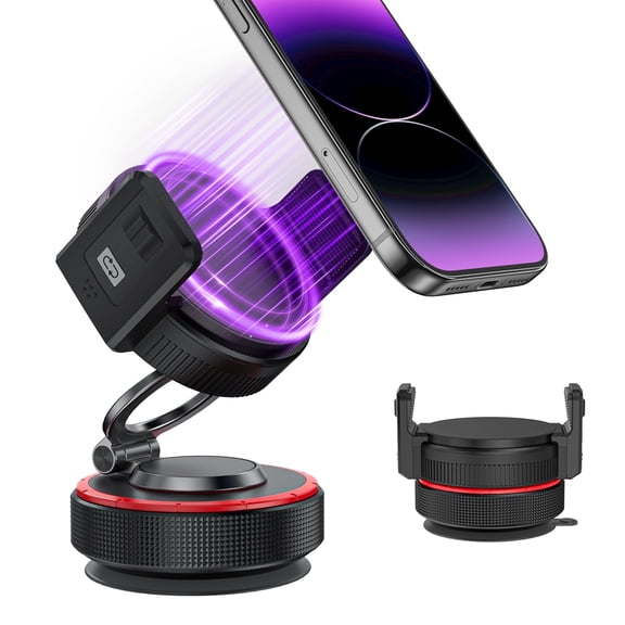 Cshidworld Magnetic Suction Cup Phone Mount for Magsafe, Upgraded 360°Adjustable, 4400gf Strongest Magnetic, Adjustable Car Phone Mount for Car/Gym/Mirror/Shower for iPhone & Android