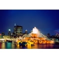 thumbnail image 2 of Highsmith, Carol 32x23 White Modern Wood Framed Museum Art Print Titled - Dusk view of Buckingham Fountain in Chicago Illinois, 2 of 4