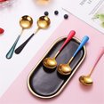 thumbnail image 2 of Stainless Steel Spoon Round Dessert Watermelon Tablespoon Mirror Finish Teaspoon Kitchen Gadget, 2 of 9