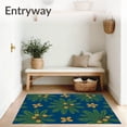 thumbnail image 3 of ODIKA 5'x7' Machine Washable Non-Slip Area Rug, Pine Branch Wreath Hook Kit Evergreen Seasonal DIY Canvas High Traffic Rug, Blue, 647368, 3 of 7