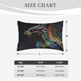 thumbnail image 4 of Sikiie Dragon with Colorful Tail Print Plush Pillow Cover, Wrinkle-proof and Stain-resistant Pillow Protector without Pillow Core, Home Decoration-20"x30", 4 of 6