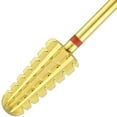thumbnail image 5 of PANA Nail Carbide Volcano Bit - Two Way Rotate use for Both Left and Right Handed - Fast remove Acrylic or Hard Gel - 3/32" Shank - Manicure, Nail Art, Drill Machine (3 Extra Coarse)(Gold), 5 of 6