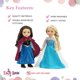 thumbnail image 4 of Emily Rose Ropa para muñecas de 14 pulgadas Accesorios de ropa | Conjunto de regalo de disfraz de vestido de fiesta con vestido de muñeca de 14 pulgadas inspirado en la princesa Elsa y Anna | Se adapt, 4 of 5