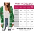 thumbnail image 2 of Anyfit Wear Women Christmas Cardigan Long Sleeve Open Front Xmas Sweaters Thin Coats Jackets Outerwear Green M, 2 of 7