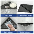 thumbnail image 5 of Bernkot Corner Shower Shelves 12" Matte Black Recessed Shelf for Bathroom, 304 Stainless Steel Grout in Shelf for Tiled Wall 2 Pack, 5 of 6
