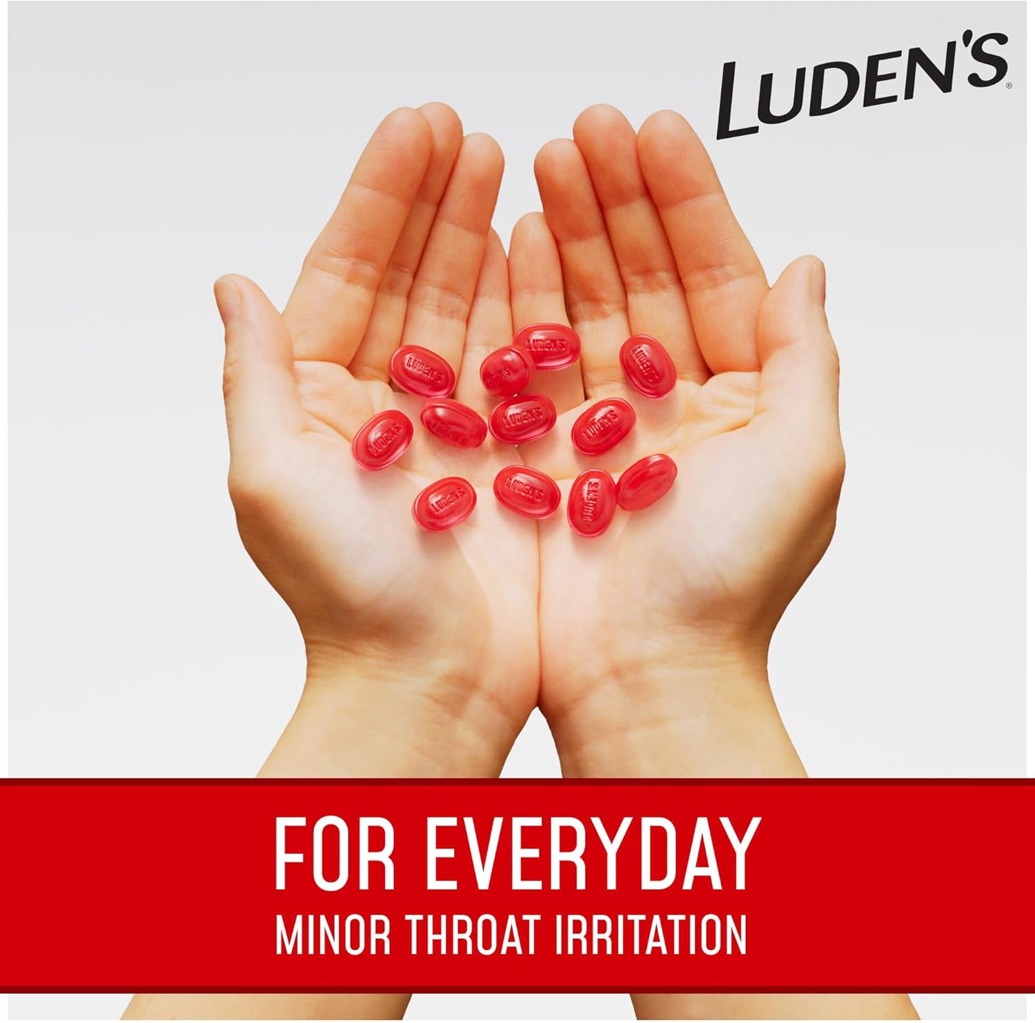 Luden's Sore Throat Drops, For Minor Sore Throat Relief, Wild Cherry, 30 Count, 12 Pack