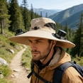 thumbnail image 6 of Ouuluon Fan Hat Breathable Wide Brim Sun Hat for Men Women Sun Bucket Fishing Hats with 2 Solar Fan, Outdoor Hiking Camping Fishing, 6 of 6
