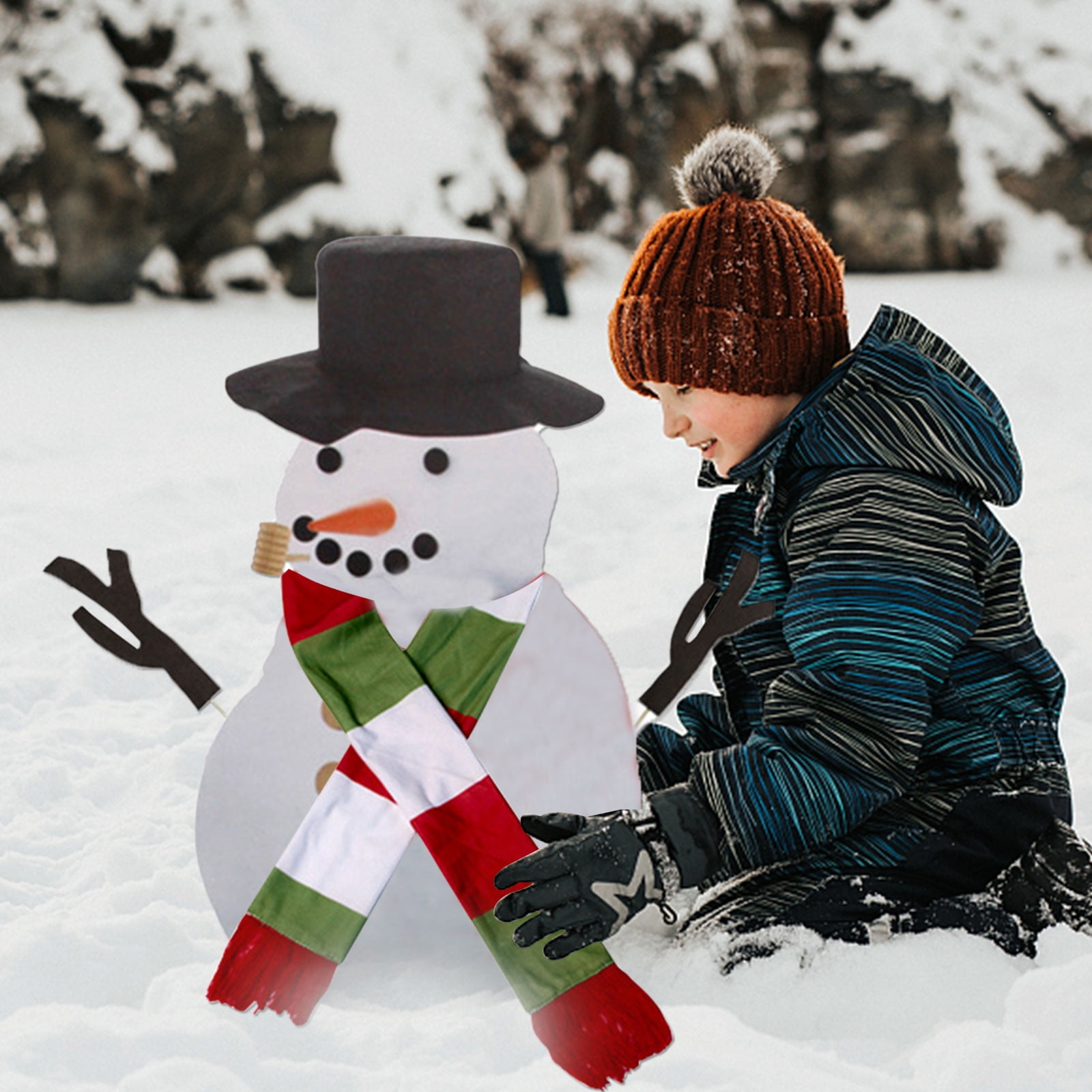 15 PC All-in-One Build A Snowman Set