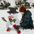 thumbnail image 5 of OAVQHLG3B Christmas Snowman Dress Suit Combination Wooden Button Pipe Hat Scarf, Small Size, Christmas Hat Or Black Hat Red Green White Scarf 15pcs, 5 of 6