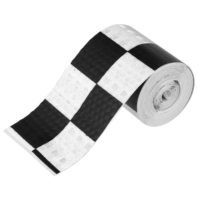 1uds Coches Seguridad Cinta Adhesivo Reflectante Marcado Señales Negro Blanco