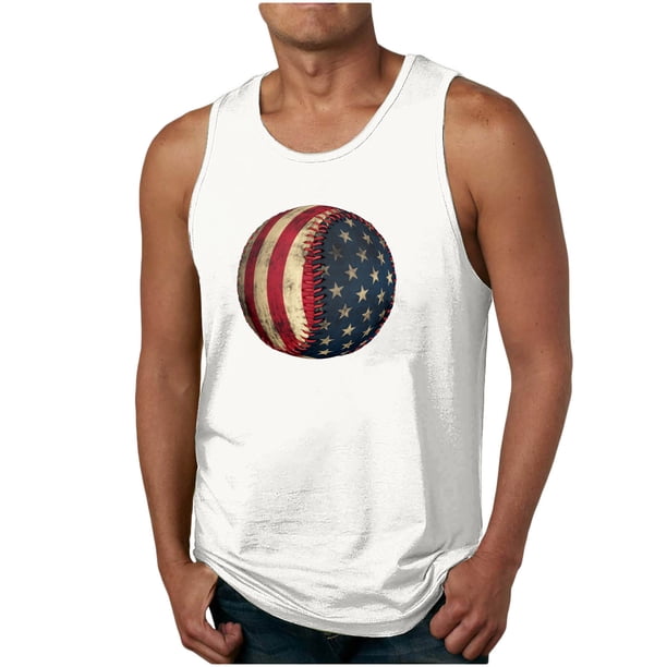 Tanques para Hombre de Verano Suelto Cuello Redondo de Algodón Poliéster Desgaste Casual, Camisa sin Mangas Deportivas de los Hombres para Diario Y Al Aire Libre