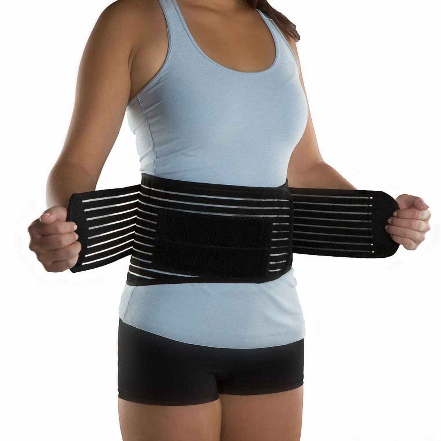 DonJoy Performance Elastic Back Brace Wrap, Adjustable Stretch Compression Brace, Low Back size S/M