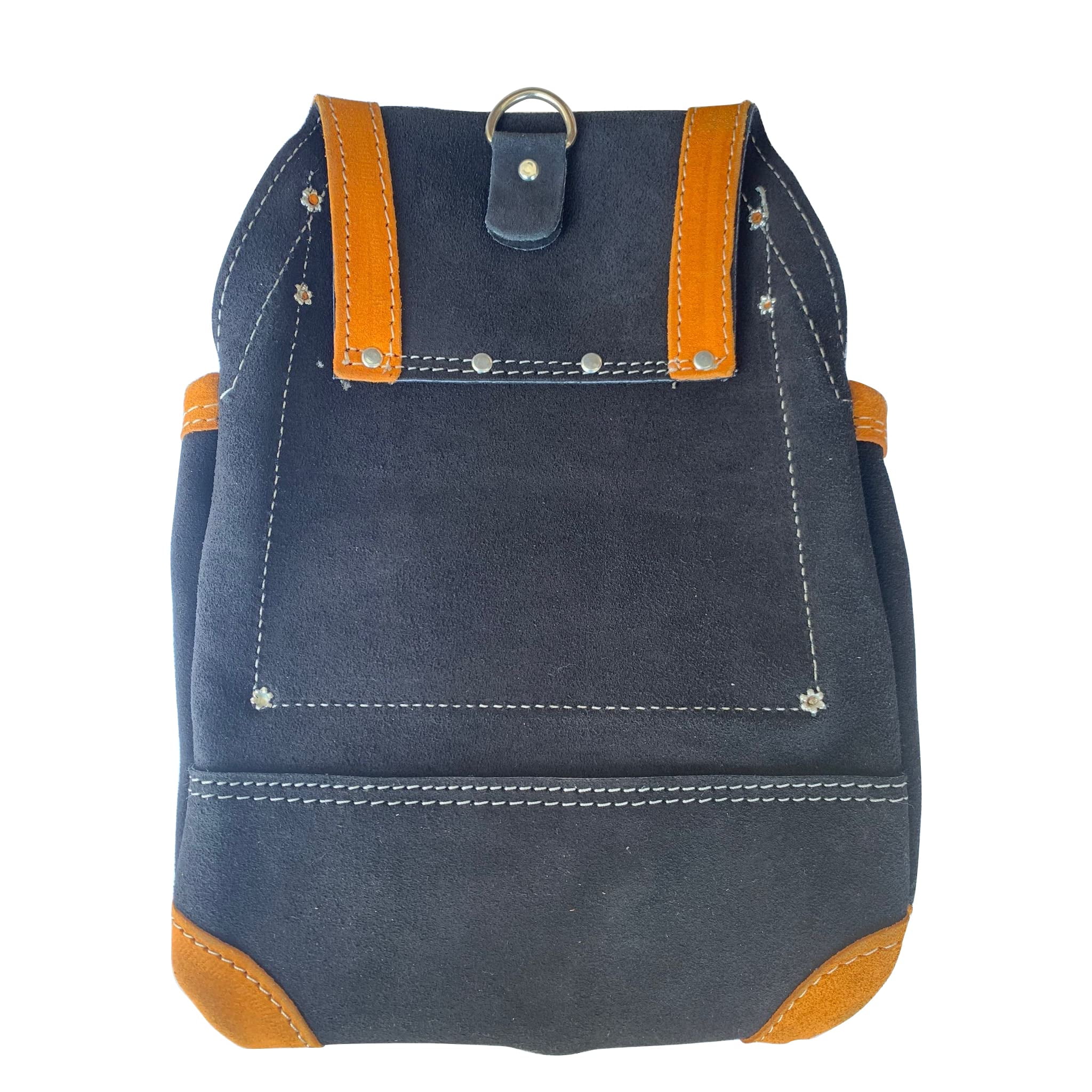 TOPMED ETS Premium Versatile Tool Bag, Heavy Duty Leather Bag with Multiple Pockets for Electricians, Barbers, Plumber Construction & Factory Workers. Reinforced Seam, Professional Grade