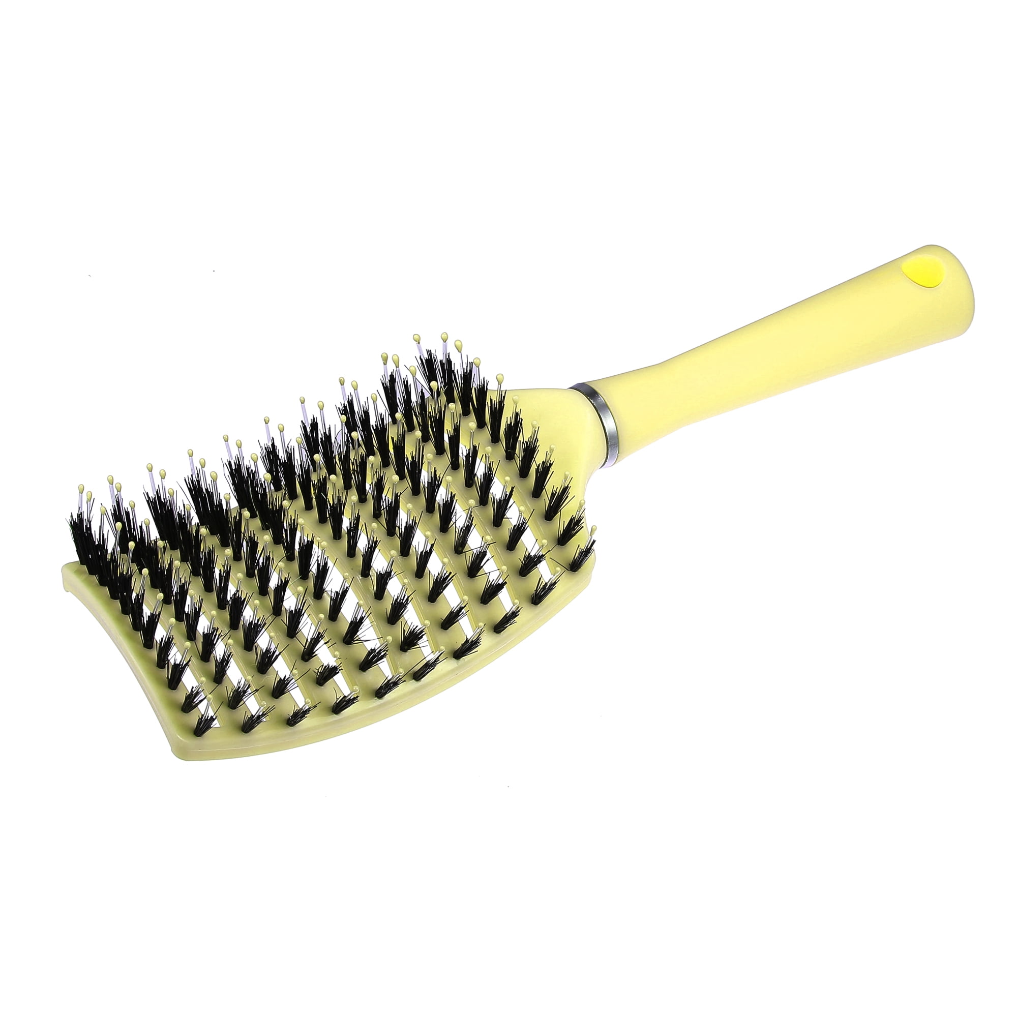 Unique Bargains 1Pc Vent Detangling Brush with Detangling Pins Hair Comb Yellow