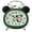 Dark green, variant on 4in Cartoon Panda Loud Twin Bell Alarm Clock with Backlight, Battery Operated