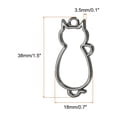 thumbnail image 2 of Uxcell Cat Shaped Alloy Open Back Bezel Pendants Hollow Resin Frame for DIY Crafts, Black 10 Pack, 2 of 5
