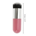 thumbnail image 2 of Unique Bargains 1 Pc Lightweight Cosmetic Brush for Business Travel Pink Silver Tone Rubber Handle Nylon Wool, 2 of 5