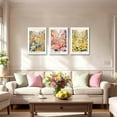 thumbnail image 4 of FCCUYE Flower Market Wall Art Print Canvas d Pink Floral Paintings Colorful Botanical Sunflower Artwork Travel Poster for Decor Picture 3 pieces for Living Room Bedroom Bathroom 16x24in, 4 of 7