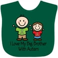 thumbnail image 3 of Inktastic I Love My Brother With Autism Girls Baby Bib, 3 of 4