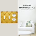 thumbnail image 3 of Yellow Grid Pattern 3 Gang Toggle Light Switch Cover Decorative Switch Plates and Outlet Covers Wall Plates for Electrical Kitchen Home Office Art Decor, 3 of 4