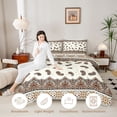 thumbnail image 3 of Homewish Vintage Boho Paisley Twin Comforter Sets,Bohemian Damask Floral Bedding Set,Cream,Reversible,2pcs,1 Comforter and 1 Pillowcase, 3 of 7