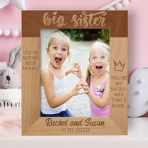 Big Sister Personalized Wooden Frame 8" x 10" Brown (Vertical)