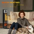 thumbnail image 4 of HOMCOM 31" Freestanding Electric Heater for Indoor Use with Oscillation, Timer, Remote, 1400W, Black, 4 of 9