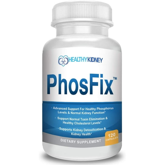 Healthy Kidney PhosFix: Kidney Health Cleanse plus Renal Supplement Vitamin, Restores Phosphorus Balance