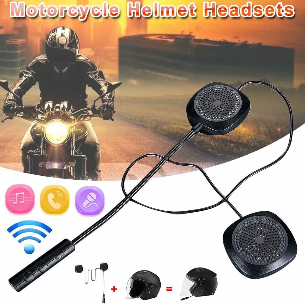 2Z Bluetooth 5.0 Motorcycle Helmet Headset with Hands-free Answering,Headset Speaker Accessory for Motorcycle - Mini USB Charging Interface, Sound Reminder, Button Design