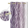 thumbnail image 4 of Nanqianyi Blackout Curtains Ombre Purple with White Wave Striped for Bedroom Living Room, Grommet Thermal Insulated Window Drapes, 42 x 96 Inch, 2 Panels, 4 of 11