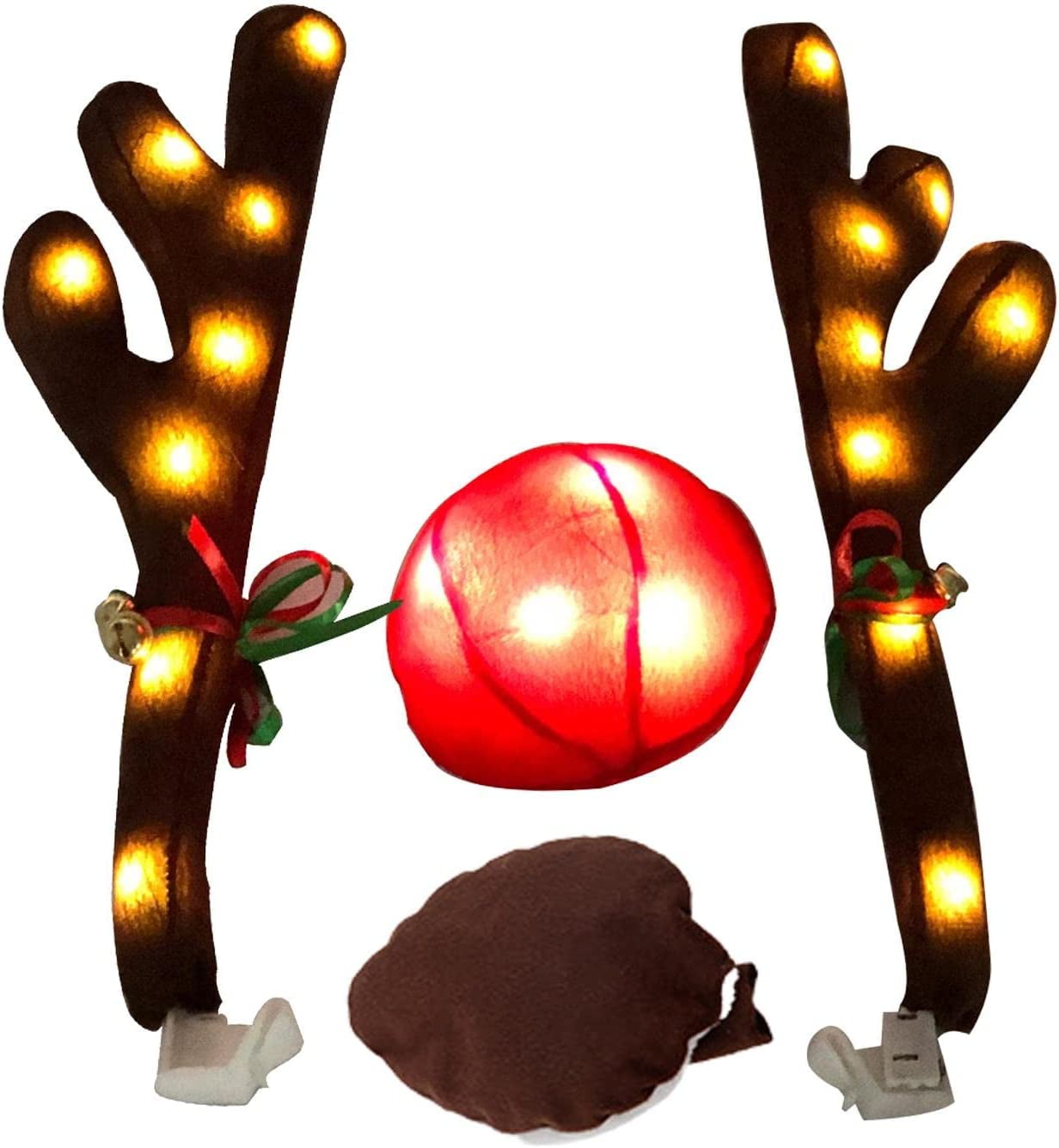 HCXIN Car Decor, Christmas Car Decorations, Car Reindeer Antlers