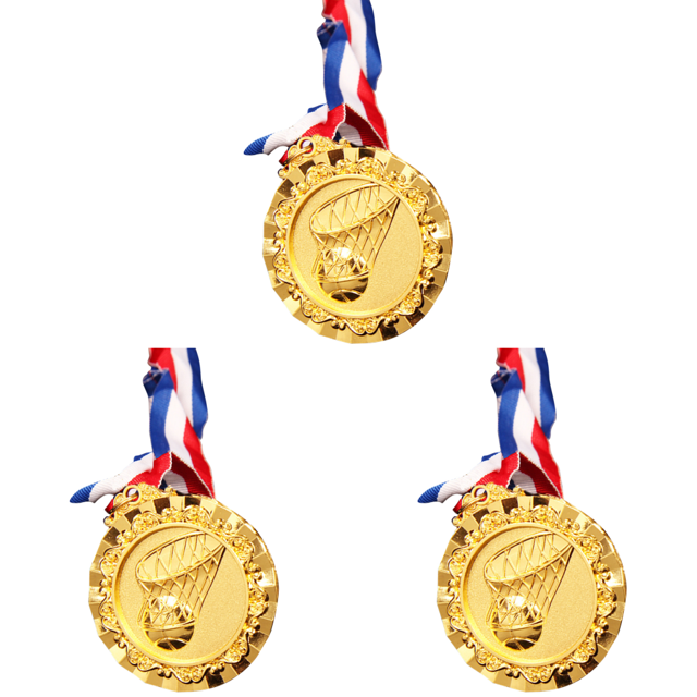 Medalla Deportiva Baloncesto 6 5 Cm Con Cinta para El Cuello Ganadores (Oro)