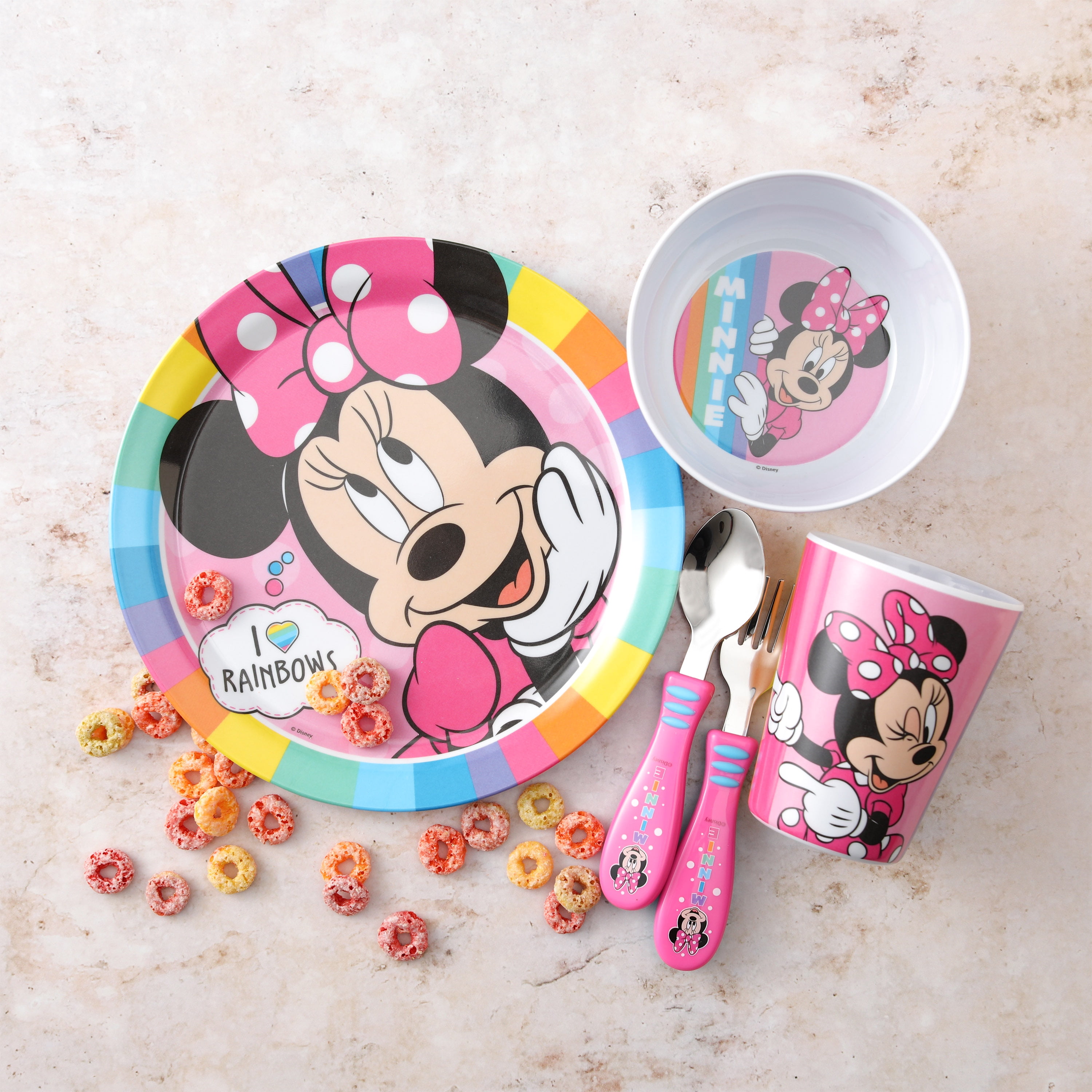 Disney Mickey Mouse 5 Piece Durable Dinnerware Set with Tumbler