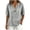 01 Gray, variant on Summer Tops for Women 2026 Plus Size 3/4 Sleeve Linen Cotton V Neck Button Shirt Blouse Tunic Tops Loose Fit