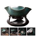thumbnail image 3 of 1 Set Ceramic Retro Tea Leak Tea Filter Ge Kiln Tea Leakage Creative Tea Saucer (Green), 3 of 8