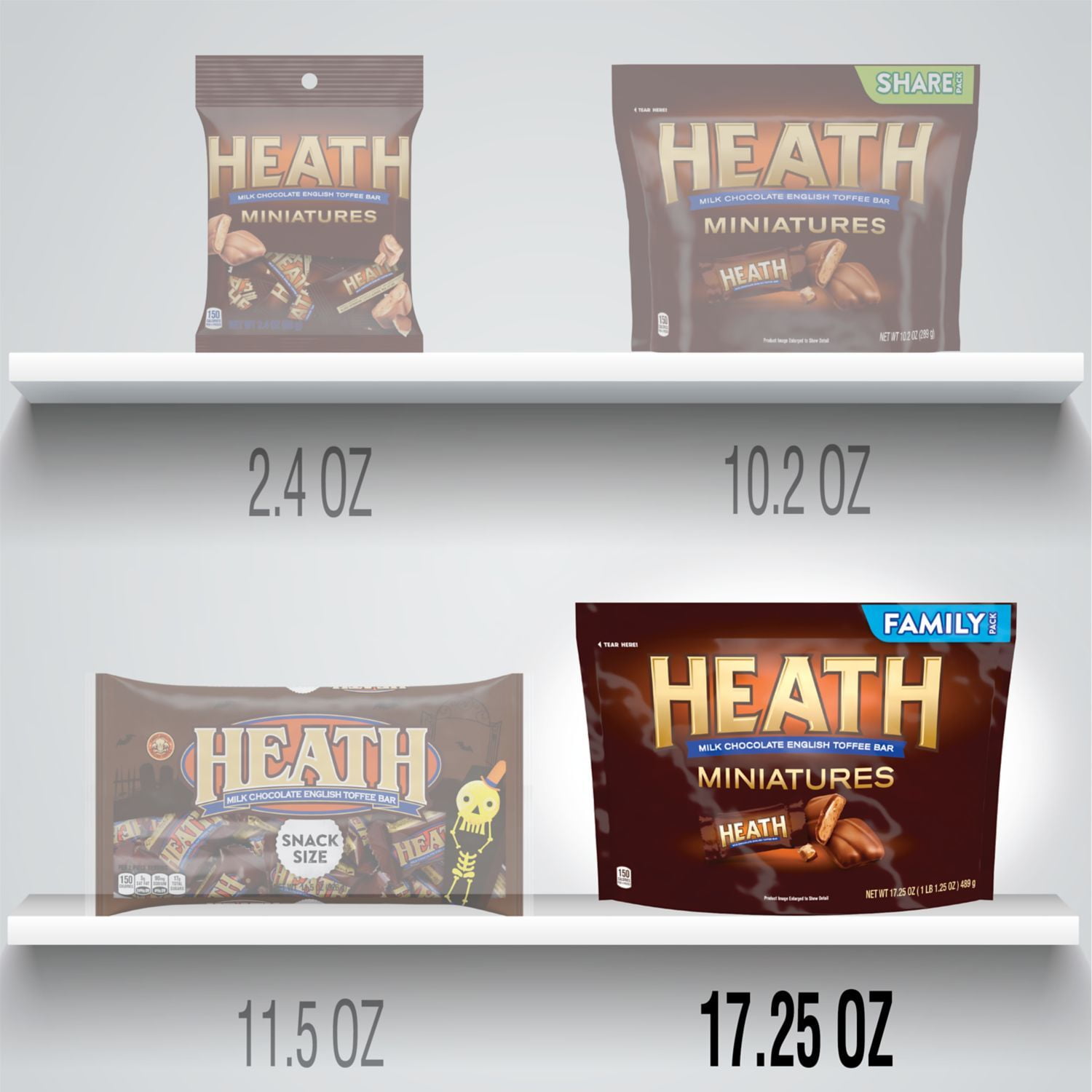 Buy HEATH, Miniatures Milk Chocolate English Toffee Candy Bars