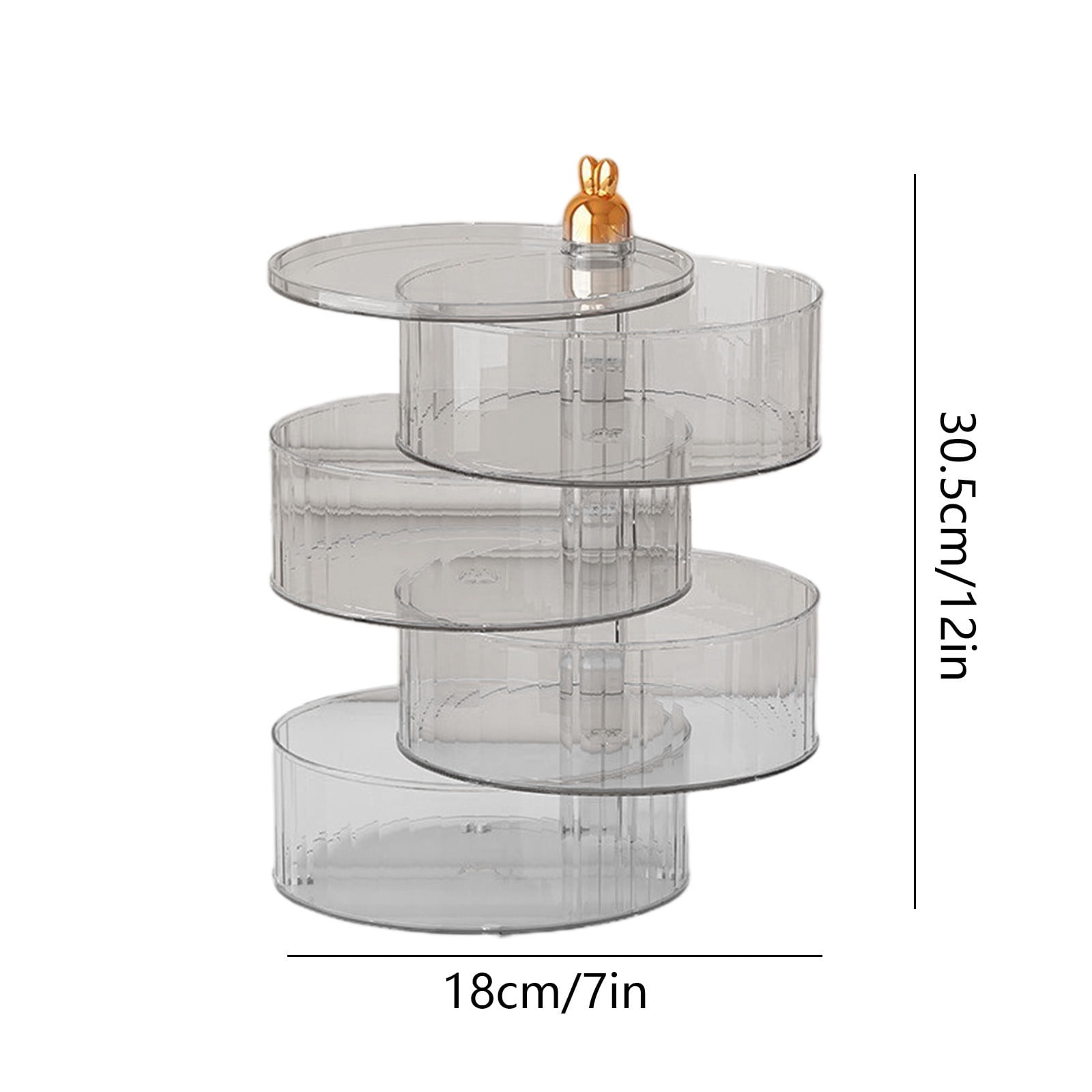 HengDidi 4-Tier Multi-Compartment Snack Organizer Storage Box Large Capacity Serving Dish with Lid for Travel Home Entertainment Produce Tray