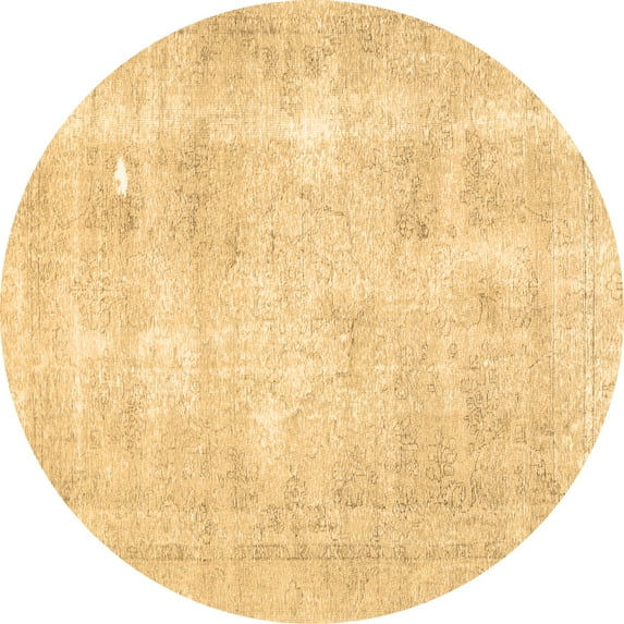 Ahgly Company Indoor Round Persian Brown Traditional Area Rugs, 4' Round