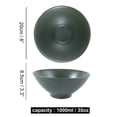 thumbnail image 3 of Qeeadeea Ceramic Ramen Bowls Set Of 2, Colorful Large Soup Bowls, Pasta Salad Bowls Large Serving Bowls Porcelain-dark green-1000ml 35oz, 3 of 7