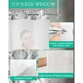 thumbnail image 4 of No Hook Shower Curtain with Snap in Liner, Summer Grey Starfish Jellyfish Seashell Seaweed Hotel Shower Curtains for Bathroom, Washable Shower Curtain Liner Set with Mesh Top Window, 72"x72", 4 of 6
