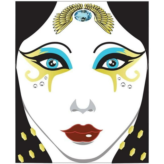 Egyptian Face Decal Adult Halloween Accessory