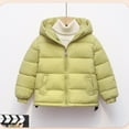 thumbnail image 5 of Boys Girls Down Jacket Unisex Tween 4-12Year Long Sleeve Solid Color Padded Jacket Winter Thickened Warm Padded Coat Casual Outerwear, 5 of 6