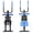 Blue + ABS+Rubber+Steel (Q235)+2, variant on LIANGKA Pink 2 In 1 Stair Stepper And Ab Workout Machine