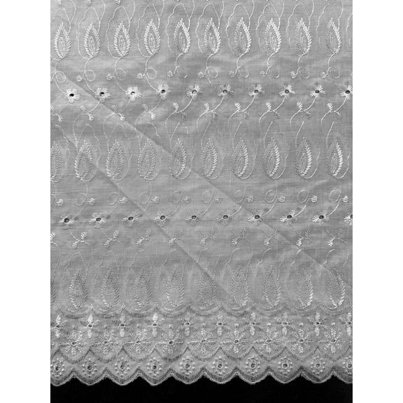 Sedona Designz 41" Wide Poly Cotton Broadcloth All Over Embroidery Eyelet Fabric by the Yard – 65% Polyester, 35% Cotton, Soft Touch