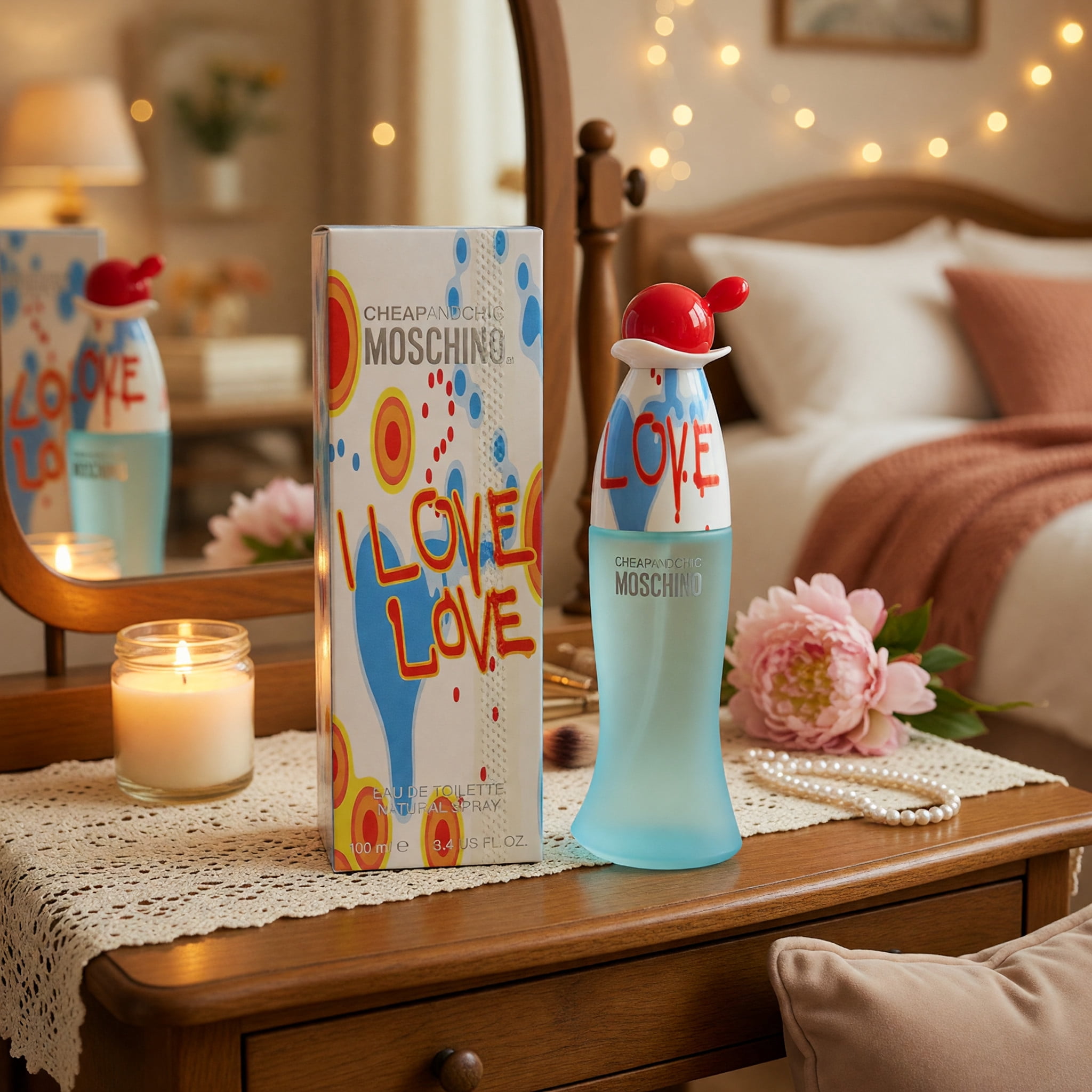 Moschino I Love Love Perfume, Eau De Toilette Spray for Women, 3.4