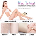 thumbnail image 2 of Borrador de pelo de cristal, herramienta exfoliante de piel para depilación sin dolor para hombres, mujeres, brazos, piernas, espalda, pecho, piel suave y sedosa, removedor de pelo de cristal mágico para cualquier parte del cuerpo (negro) Brillar Electrónica, 2 of 6