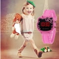thumbnail image 3 of Reloj electrónico con luz LED y diseño de gato de dibujos animados, de silicona, para adolescentes, para mujeres y estudiantes, 3 of 5