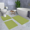 thumbnail image 5 of FAMTKT Bathroom Rugs Sets 3 Piece Foam Bath Mat 3 Set Toilet Mats Universal Soft Comfortable Water Absorption Non-slip Thick Machine Washable Easier to Dry, 5 of 6